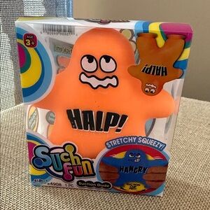 HALP! Suction Dude Orange Stretchy Squeeze Kids Toy w/suction cups-Trending 🔥